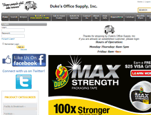 Tablet Screenshot of dukesofficesupply.com